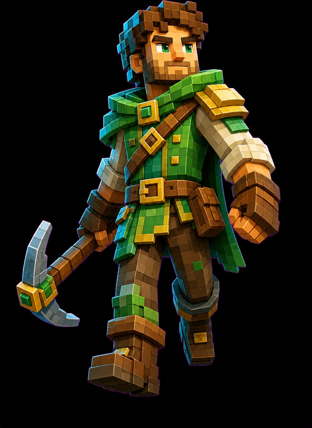 Originele voxel-avonturier